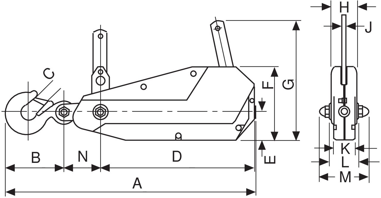 Yale cable puller drawing