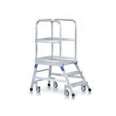 Z600 Verrijdbare platformtrap, 1-zijdig, tralierooster treden