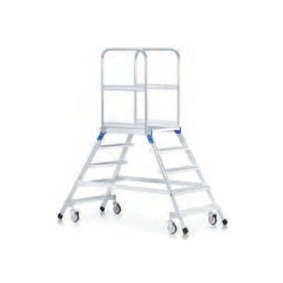 Z600 Verrijdbare platformtrap, 2-zijdig, alu treden