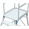 Verrijdbare platformtrap, 1zijdig met alum. treden en platform