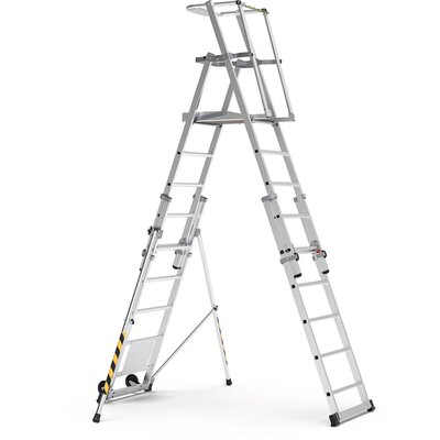 Platformtrap ZAP Telemaster S, telescopisch met groot platform 